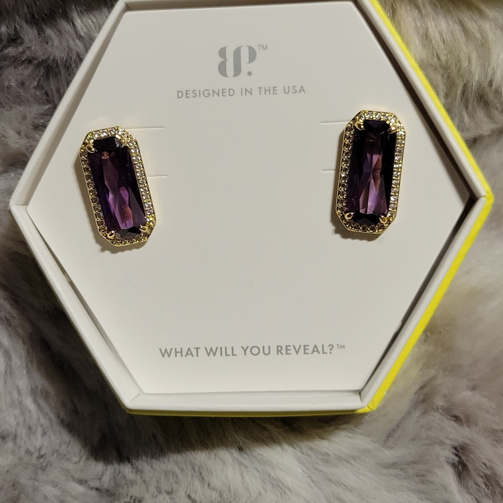 Stunning Gold and Purple Earrings